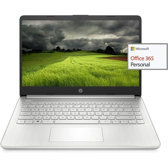 HP 2021 Newest 14in HD Laptop Light-Weight, AMD Athlon 3050U(Up to 3.2GHz), 8GB RAM, 128GB SSD + 64GB eMMC, 1 yr Office365, WiFi, Bluetooth 5, USB-A&C, HDMI, Webcam, Win10S,w/Ghost Manta Accessories
