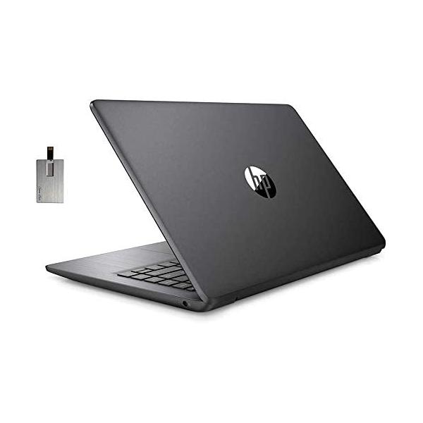 2021 HP Stream 14" HD Laptop Computer, Intel Celeron N4020 Processor, 4GB RAM, 64GB eMMC, HD Audio, HD Webcam, Intel UHD Graphics 600, 1 Year Office, HDMI, Win 10 S, Black, 128GB SnowBell USB Card
