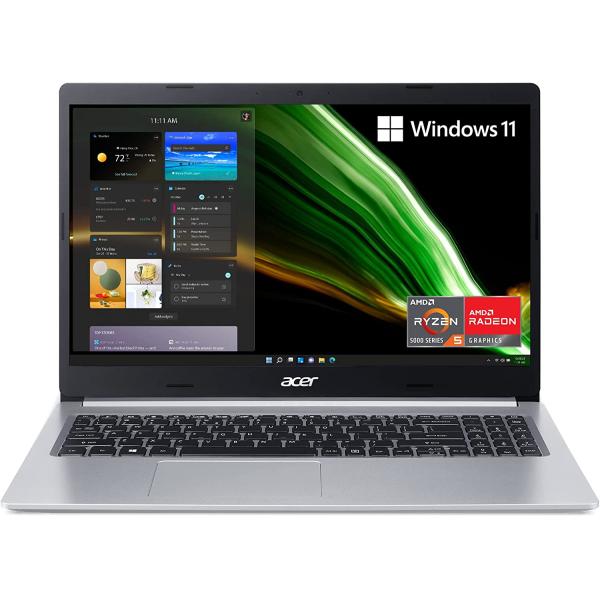 Acer Aspire 5 A515-45-R74Z Slim Laptop | 15.6" Full HD IPS | AMD Ryzen 5 5500U Hexa-Core Mobile Processor | AMD Radeon Graphics | 8GB DDR4 | 256GB NVMe SSD | WiFi 6 | Backlit KB | Windows 11 Home