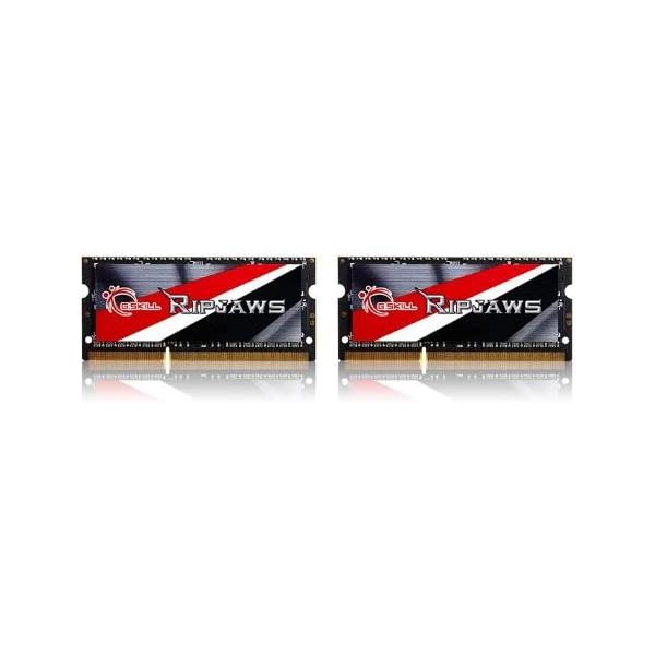 G.Skill RipJaws SO-DIMM Series 16GB (2 x 8GB) 204-Pin (PC3L-12800) DDR3L 1600 CL9-9-9-28 1.35V SO-DIMM Memory Model F3-1600C9D-16GRSL