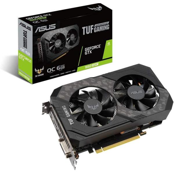 ASUS TUF GeForce GTX 1660 Super Overclocked 6GB Edition HDMI DP DVI Gaming Graphics Card (TUF-GTX1660S-O6G-GAMING)