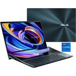 ASUS ZenBook Pro Duo 15 UX582 Laptop, 15.6” OLED 4K Touch Display, i7-12700H, 16GB, 1TB, GeForce RTX 3060, ScreenPad Plus, Windows 11 Home, Celestial Blue, UX582ZM-AS76T