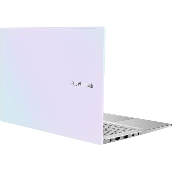ASUS VivoBook S14 S433 Thin and Light Laptop, 14” FHD Display, Intel Core i5-1135G7 CPU, 8GB DDR4 RAM, 512GB SSD, Thunderbolt 3, Wi-Fi 6, Windows 10, AI Noise-Cancellation, Dreamy White, S433EA-DH51