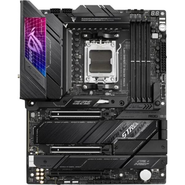 ASUS ROG Strix X670E-E Gaming WiFi 6E Socket AM5(LGA 1718) Ryzen 7000 ATX Gaming Motherboard(18+2 Power Stages,PCIe? 5.0, DDR,4xM.2 Slots,USB 3.2 Gen 2x2, WiFi 6E,PCIe Slot Q-Release, M.2 Q-Latch)
