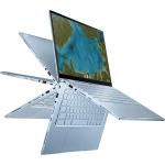 ASUS Chromebook Flip C433 2 in 1 Laptop, 14" Touchscreen FHD NanoEdge Display, Intel Core m3-8100Y Processor, 8GB RAM, 64GB eMMC Storage, Backlit Keyboard, Silver, Chrome OS, C433TA-AS384T