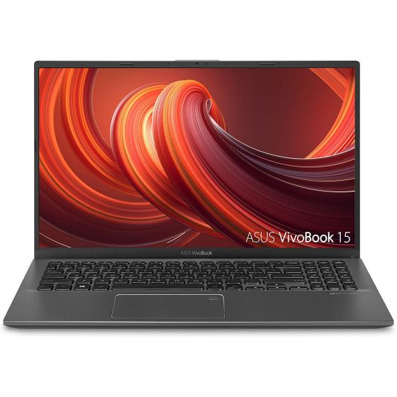 ASUS VivoBook 15 Thin and Light Laptop, 15.6” FHD Display, Intel i3-1005G1 CPU, 8GB RAM, 128GB SSD, Backlit Keyboard, Fingerprint, Windows 10 Home in S Mode, Slate Gray, F512JA-AS34