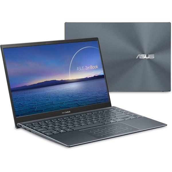 ASUS ZenBook 14 Ultra-Slim Laptop 14” FHD Display, AMD Ryzen 7 5800H CPU, Radeon Vega 7 Graphics, 16GB RAM, 1TB PCIe SSD, NumberPad, Windows 11 Pro, Pine Grey, UM425QA-EH74