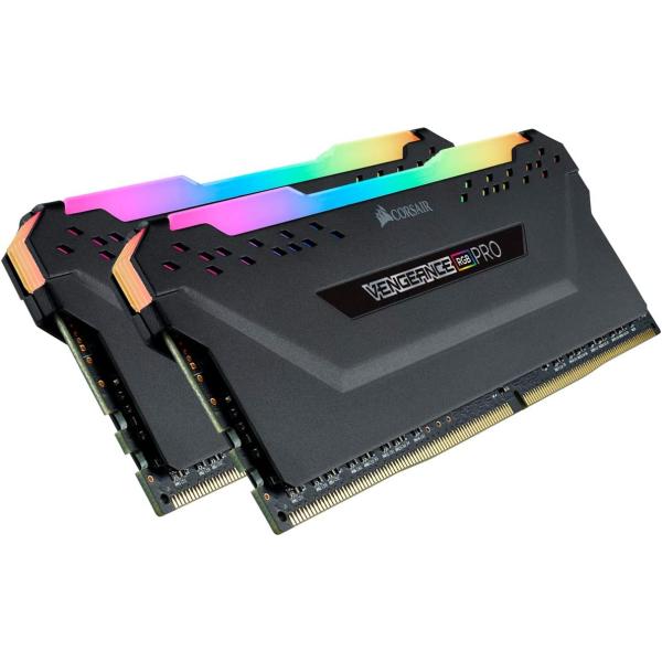 Corsair Vengeance RGB Pro 16GB (2x8GB) DDR4 3600 (PC4-28800) C18 Desktop Memory – Black
