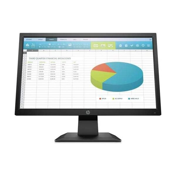 HP P204 19.5" HD+ Monitor Black - 1600 x 900 HD+ Display - 60 Hz Refresh Rate - in-Plane Switching Technology - 5Ms Response Time - 1 VGA & HDMI Port - 1 DisplayPort 1.2