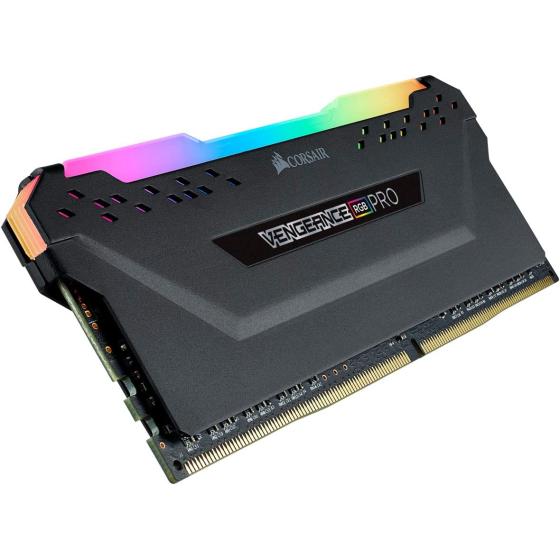 Corsair Vengeance RGB Pro 16GB (1x16GB) DDR4 3600 (PC4-28800) C18 Optimized for AMD Ryzen – Black (CMW16GX4M1Z3600C18)