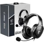 MSI Immerse GH20 Wired Gaming Headset, Adjustable Lightweight Design, Volume Inline Controls, Glasses-Friendly Ear Cups, 3.5mm Audio Jack, PC/Mac/PS4/Xbox