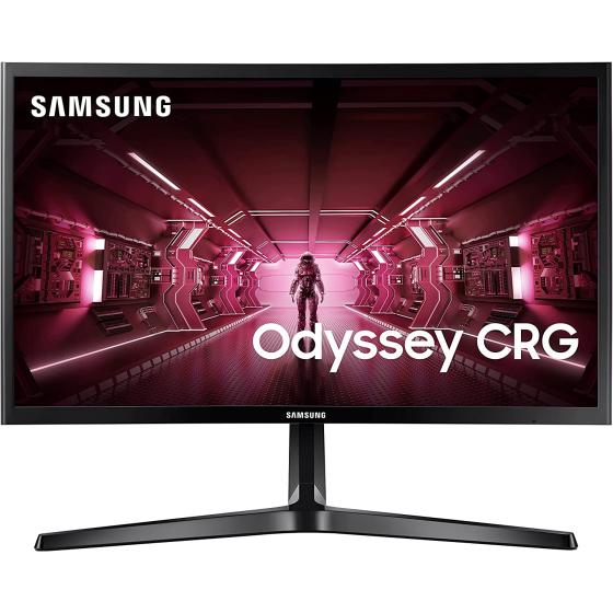 SAMSUNG 24" FHD 1080p CRG5 Curved Gaming Monitor, 144Hz, 4ms, Exclusive Gamer Settings, AMD Radeon FreeSync, Eye Saver Mode, 3000:1 Contrast Ratio, Black