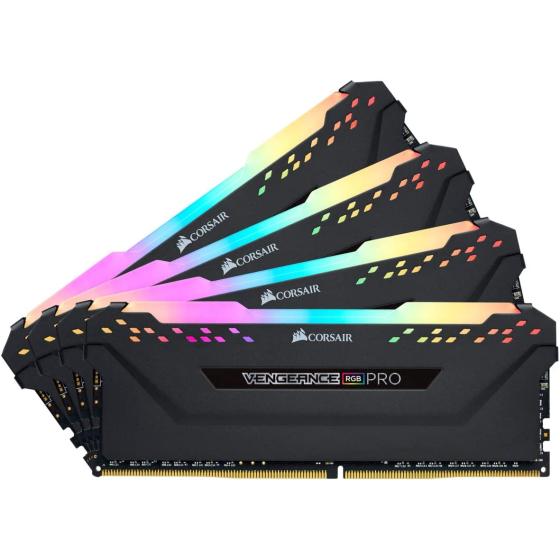 Corsair Vengeance RGB Pro 32GB (4x8GB) DDR4 3600 (PC4-28800) C18 Desktop Memory – Black