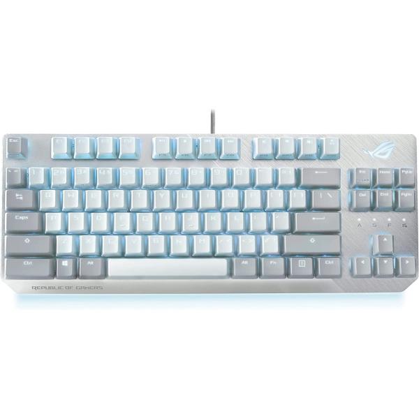 ASUS ROG Strix Scope NX TKL Moonlight White Wired Mechanical RGB Gaming Keyboard | ROG NX Brown Tactile Switches, Aluminum Frame, Aura Sync Lighting, Tenkeyless Design, Quick Toggle Media Keys