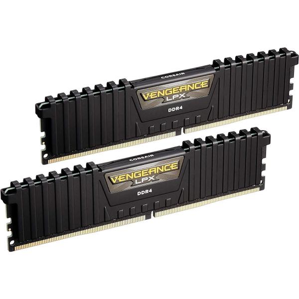 Corsair Vengeance LPX 16GB (2x8GB) DDR4 DRAM 3000MHz C15 Desktop Memory Kit - Black (CMK16GX4M2B3000C15)