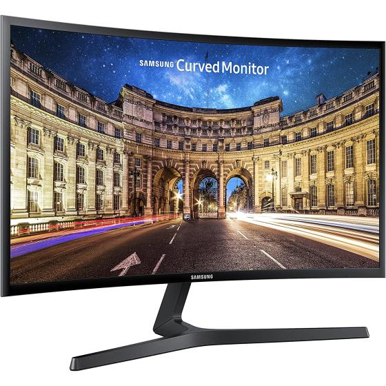 SAMSUNG 27-Inch CF39 Series FHD 1080p Curved Computer Monitor, Ultra Slim Design, AMD FreeSync, 4ms response, HDMI, DisplayPort, VESA Compatible, Wide Viewing Angle (LC27F398FWNXZA), Black