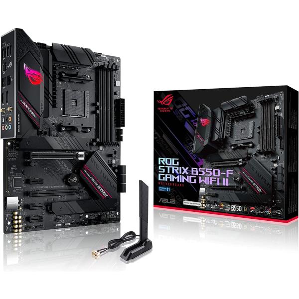 Asus ROG Strix B550-F Gaming WiFi II AMD AM4 (3rd Gen Ryzen) ATX Gaming Motherboard (PCIe 4.0,WiFi 6E, 2.5Gb LAN, BIOS Flashback, HDMI 2.1, Addressable Gen 2 RGB Header and Aura Sync)