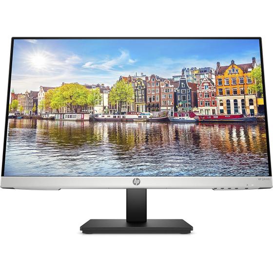HP 24mh FHD Monitor - Computer Monitor with 23.8-Inch IPS Display (1080p) - Built-In Speakers and VESA Mounting - Height/Tilt Adjustment for Ergonomic Viewing - HDMI and DisplayPort - (1D0J9AA#ABA)