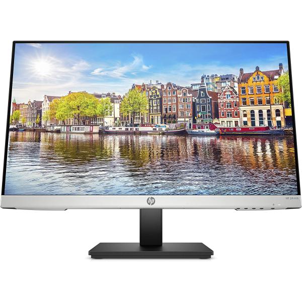 HP 24mh FHD Monitor - Computer Monitor with 23.8-Inch IPS Display (1080p) - Built-In Speakers and VESA Mounting - Height/Tilt Adjustment for Ergonomic Viewing - HDMI and DisplayPort - (1D0J9AA#ABA)