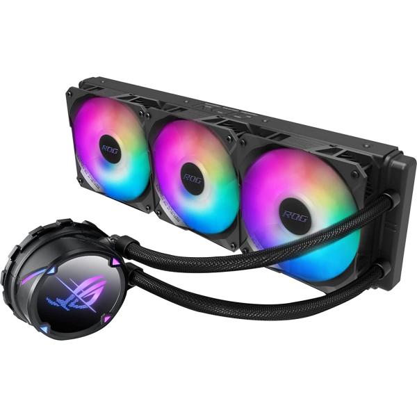 ASUS ROG Strix LC II 360 ARGB All-in-one AIO Liquid CPU Cooler 360mm Radiator, Intel LGA1700, 115x/2066 and AMD AM4/TR4 Support,Triple 120mm 4-pin PWM Addressable RGB Radiator Fans