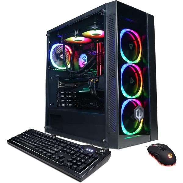 CYBERRPOWERPC Gamer Xtreme VR Gaming PC, Intel Core i7-12700KF 3.6GHz, GeForce RTX 3060 12GB, 16GB DDR4, 500GB PCI-E NVMe SSD, 2TB HDD, WiFi Ready & Win 11 Home (GXiVR8400A10), Black