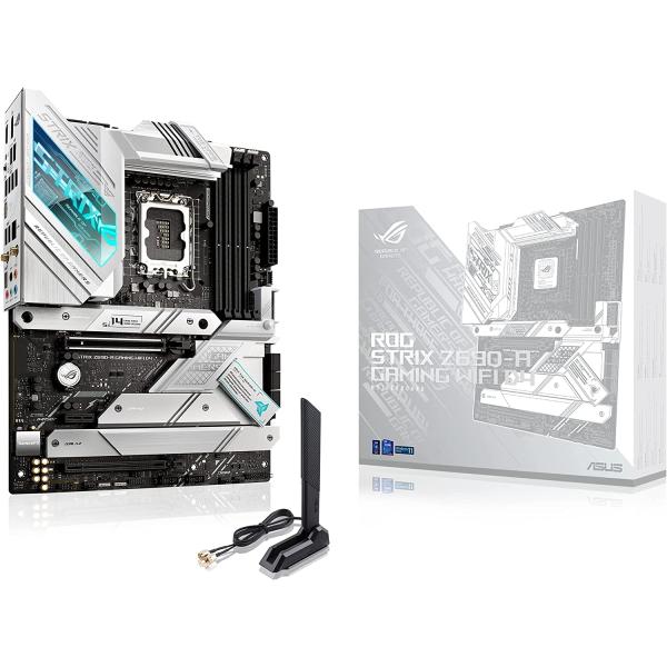 ASUS ROG Strix Z690-A Gaming WiFi D4 LGA1700(Intel? 12th Gen) ATX Gaming Motherboard(PCIe 5.0,DDR4,16+1 Power Stages,WiFi 6,2.5 Gb LAN,BT v5.2,Thunderbolt 4,4xM.2 and Front USB 3.2 Gen 2x2 Type-C)