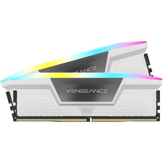 Corsair Vengeance RGB DDR5 32GB (2x16GB) 5600MHz C36 Intel Optimized Desktop Memory (Dynamic Ten-Zone RGB Lighting, Onboard Voltage Regulation, Custom XMP 3.0 Profiles, Tight Response Times) White