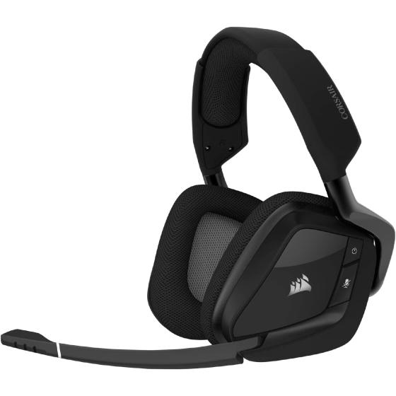 Corsair Void RGB Elite Wireless Premium Gaming Headset with 7.1 Surround Sound - Discord Certified - Works with PC, PS5 and PS4 - Carbon (CA-9011201-NA)