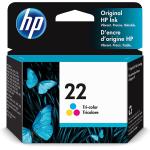 HP 22 Tri-color Ink Cartridge | Works with DeskJet D1300, D1400, D1500, D2300, D2400, F300, F2100, F2200, F4100, 3900; OfficeJet J3600, 4315, 5600; PSC 1410; Fax 1250, 3180 Series | C9352AN