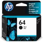 HP 64 Black Ink Cartridge | Works with HP ENVY Inspire 7950e; ENVY Photo 6200, 7100, 7800; Tango Series | Eligible for Instant Ink | N9J90AN