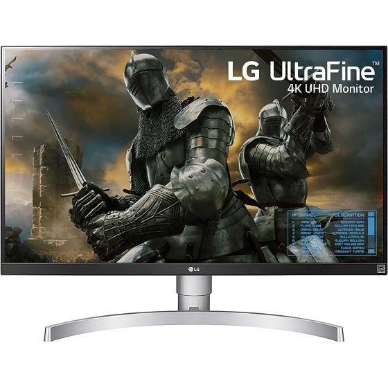 LG 27UK650-W 27” Inch UHD (3840 x 2160) IPS Display with HDR 10, sRGB 99% Color Gamut, AMD FreeSync Technology, 3-Side Virtually Borderless Design