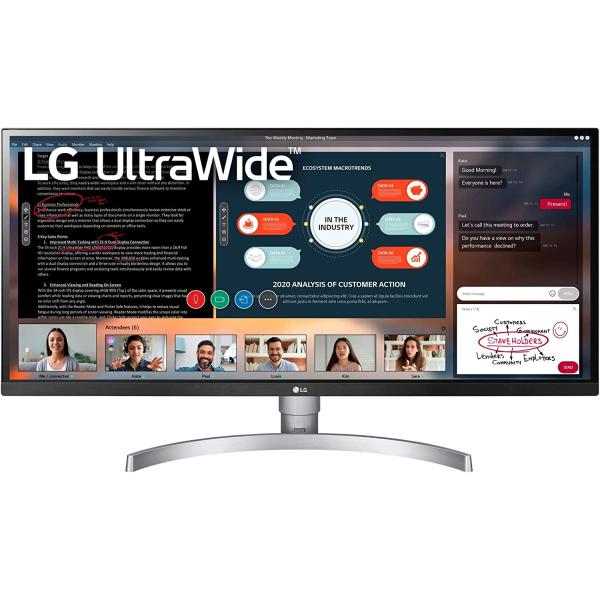 LG UltraWide FHD 34-Inch Computer Monitor 34WK650-W, IPS with HDR 10 Compatibility and AMD FreeSync, White