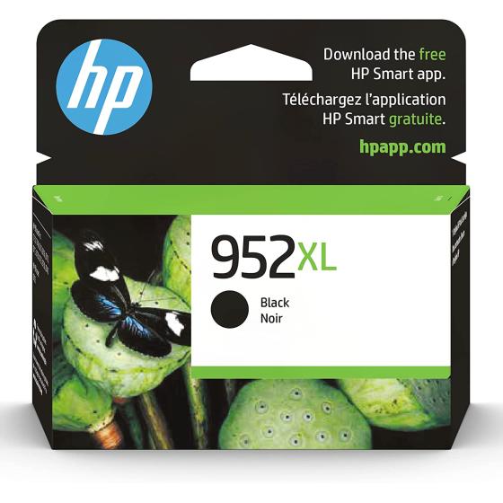HP 952XL Black High-yield Ink Cartridge | Works with HP OfficeJet 8702, HP OfficeJet Pro 7720, 7740, 8210, 8710, 8720, 8730, 8740 Series | Eligible for Instant Ink | F6U19AN