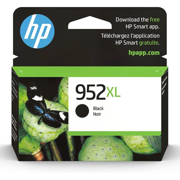HP 952XL Black High-yield Ink Cartridge | Works with HP OfficeJet 8702, HP OfficeJet Pro 7720, 7740, 8210, 8710, 8720, 8730, 8740 Series | Eligible for Instant Ink | F6U19AN