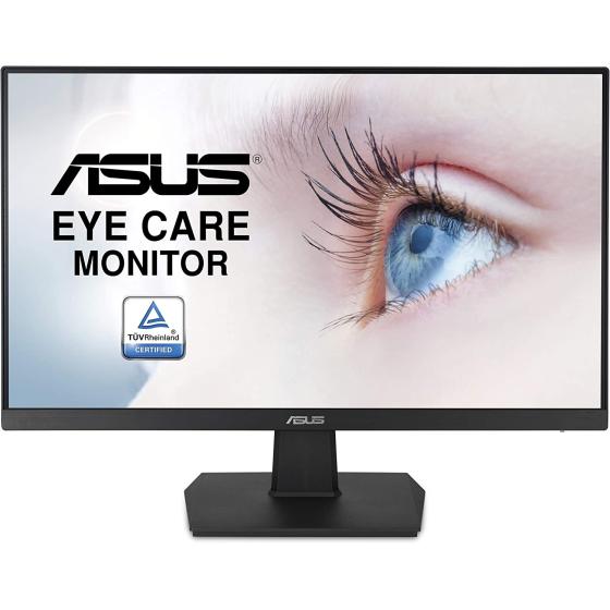 ASUS VA24EHE 23.8” Monitor 75Hz Full HD (1920x1080) IPS Eye Care HDMI D-Sub DVI-D,Black