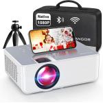 1080P HD Projector, WiFi Projector Bluetooth Projector, FANGOR 230" Portable Movie Projector with Tripod, Home Theater Video Projector Compatible with HDMI, VGA, USB, Laptop, iOS & Android Smartphone