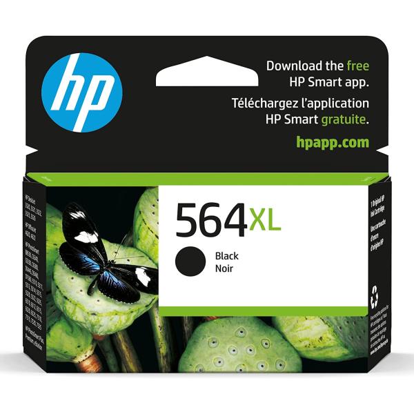 HP 564XL Black High-yield Ink | Works with DeskJet 3500; OfficeJet 4620; PhotoSmart B8550, C6300, D5400, D7560, 5510, 5520, 6510, 6520, 7510, 7520, Plus, Premium, eStation Series | CN684WN