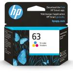 HP 63 Tri-color Ink Cartridge | Works with HP DeskJet 1112, 2130, 3630 Series; HP ENVY 4510, 4520 Series; HP OfficeJet 3830, 4650, 5200 Series | Eligible for Instant Ink | F6U61AN