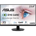 ASUS VA24DQ 23.8” Monitor, 1080P Full HD, 75Hz, IPS, Adaptive-Sync/FreeSync, Eye Care, HDMI DisplayPort VGA, Frameless, VESA Wall Mountable ,BLACK