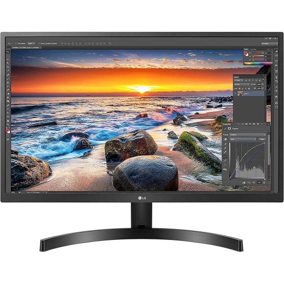LG 27UK500-B Monitor 27” UHD (3840 x 2160) IPS Display, AMD FreeSync Technology, sRGB 98% Color Gamut, HDR 10, OnScreen Control, Wall Mountable - Black