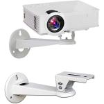 Drsn Mini Projector Wall Mount/Projector Hanger/CCTV Security Camera Housing Mounting Bracket(White) - for CCTV/Camera/Projector/Webcam - with Load 11 lbs Length 7.8 inch - Rotation 360° (White)