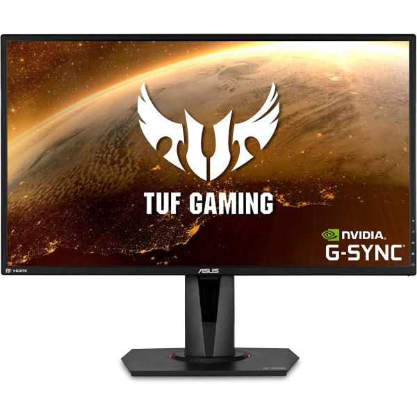 ASUS TUF Gaming 27" 2K HDR Gaming Monitor (VG27AQ) - QHD (2560 x 1440), 165Hz (Supports 144Hz), 1ms, Extreme Low Motion Blur, Speaker, G-SYNC Compatible, VESA Mountable, DisplayPort, HDMI ,Black