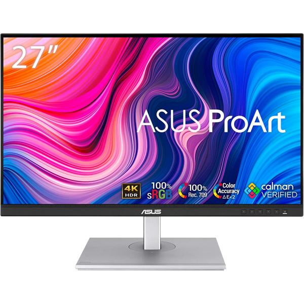 ASUS ProArt Display PA279CV 27” 4K HDR UHD (3840 x 2160) Monitor, IPS, 100% sRGB/Rec. 709, ΔE < 2, USB-C DisplayPort HDMI USB hub, Calman Verified, Compatible With Laptop & Mac Monitor