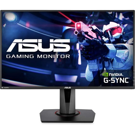 ASUS VG278QR 27” Gaming Monitor 165Hz Full HD (1920 x 1080) 0.5ms G-SYNC Eye Care DisplayPort HDMI DVI, Black