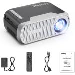 Mini Projector for iPhone, Woohug Mini Portable Projector for Kids Gifts, Movie Projector for Outdoor use, Small Home Theater Projector Full HD 1080P Supported Projector Compatible with HDMI, USB