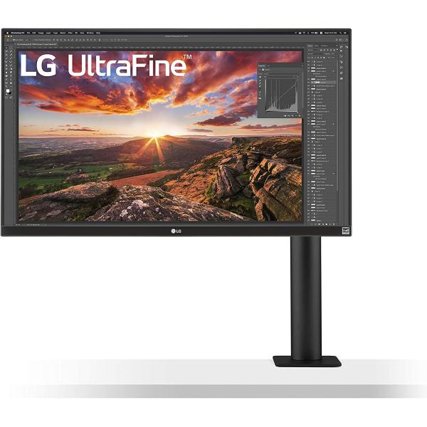 LG 27UN880-B Ultrafine Monitor 27” UHD (3840 x 2160) IPS Display, sRGB 99% Color Gamut, VESA DisplayHDR 400, USB Type-C, Ergo Stand - Black