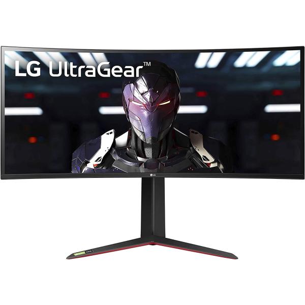 LG UltraGear QHD 34-Inch Curved Gaming Monitor 34GP83A-B, Nano IPS 1ms (GtG) with VESA DisplayHDR 400, NVIDIA G-SYNC, and AMD FreeSync Premium, 144Hz, Black