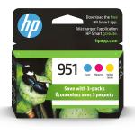 HP 951 Cyan, Magenta, Yellow Ink Cartridges (3-pack) | Works with HP OfficeJet 8600, HP OfficeJet Pro 251dw, 276dw, 8100, 8610, 8620, 8630 Series | Eligible for Instant Ink | CR314FN