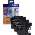 Brother Genuine High Yield Color Ink Cartridge, LC2033PKS, Replacement Color Ink Three Pack, Includes 1 Cartridge Each of Cyan, Magenta & Yellow, Page Yield Up To 550 Pages, Amazon Dash Replenishment Cartridge, LC203