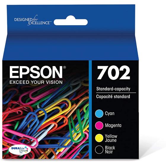 EPSON T702 DURABrite Ultra -Ink Standard Capacity Black & Color -Cartridge Combo Pack (T702120-BCS) for select Epson WorkForce Pro Printers